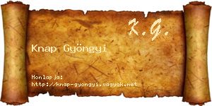 Knap Gyöngyi névjegykártya