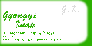 gyongyi knap business card